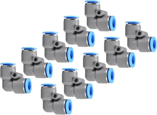 Miniatura 14 de M METERXITY Paquete de 2 codos neumáticos de aire – Empuje de 90 grados para conectar accesorios de aire de conexión rápida, aplicar a la conexión