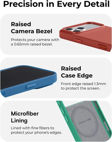 Miniatura 5 de MOFT Funda para iPhone 17 Pro, funda MOVAS a presión, compatible con MagSafe, piel vegana suave al tacto, diseño minimalista clásico, ligera