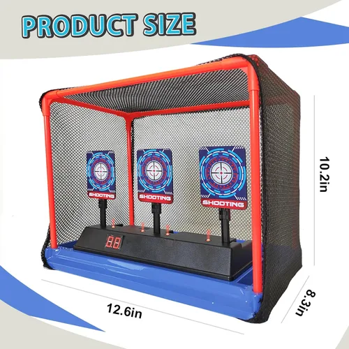 Miniatura 2 de Objetivo de disparo electrónico, reinicio automático, objetivo de puntuación digital para pistola de juguete, juguetes de regalo para niños, niñas