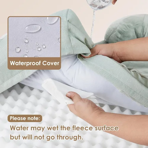 Miniatura 310 de EHEYCIGA – Cama ortopédica impermeable para perros pequeños, de espuma viscoelástica tipo caja de huevos, con bordes elevados y base antideslizante