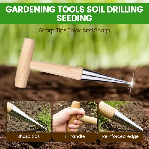 Miniatura 3 de Excavadora de agujeros para plantar, dispensador de semillas de jardín, herramienta de plantación de bulbos, herramienta de plantación de semillas