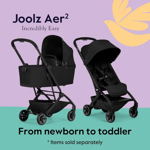 Miniatura 5 de Joolz Aer2 - Cochecito de viaje ligero para bebés y niños pequeños, cochecito plegable ultracompacto con una sola mano, asiento reclinable, toldo