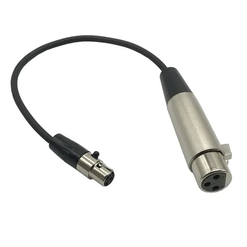 Miniatura 2 de Cable de micrófono Mini XLR (TA3F) de 3 pines hembra a XLR hembra Cable de micrófono de solapa Pro (1 pie)
