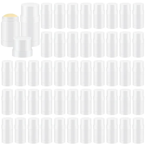 Miniatura 11 de Teenyyou 50 recipientes vacíos de desodorante de 2.0 fl oz/2 oz (2.0 fl oz/2 oz), botella de llenado de plástico, tubo de soporte para desodorante