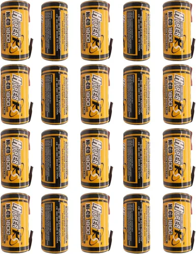 Miniatura 4 de 1.2V Sub C SubC 1800mAh NiCd Ni-Cd Batería Recargable para Herramientas Eléctricas Paquete de Batería (con Pestañas) (8 unidades)