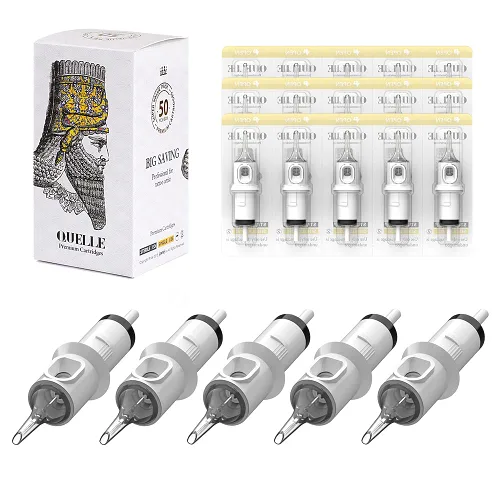HAWINK Cartucho de agujas de tatuaje 1RL #10 Bugpin 3 Round Liner X-Taper 50PCS con membrana profesional desechable EN05S-50-1001RL
