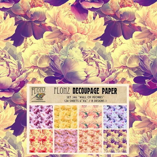 Miniatura 7 de Decoupage - Paquete de papel (24 hojas de 6 x 6 pulgadas), lirios # Papel de patrón de estilo vintage para decoupage, manualidades y álbumes de 30 ES