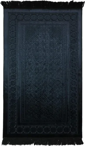 Miniatura 5 de Modefa Alfombra de Oración de Terciopelo – Alfombra Turca de Felpa Suave Janamaz Sajada Carpet para Hombres y Mujeres - Tapete de Oración Liso
