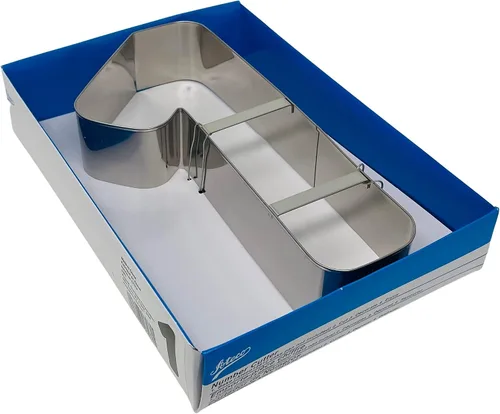 Miniatura 11 de Ateco Molde y cortador de pasteles de números extra grandes, 2, 11 pulgadas de alto, plateado
