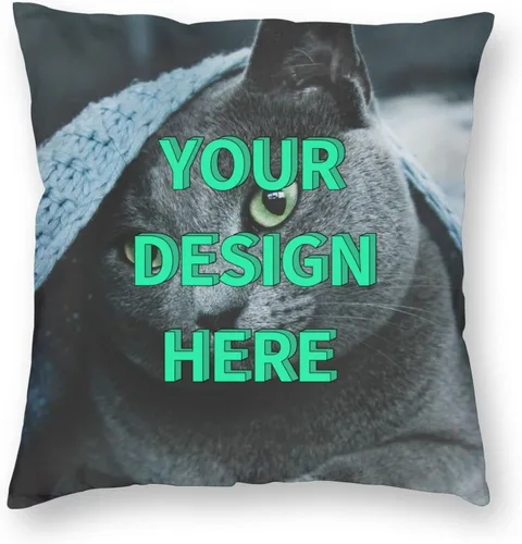Miniatura 13 de Funda de almohada personalizada, diseño de fotos o texto, fundas de cojín impresas de dos lados, almohada personalizada para fotos de mascotas