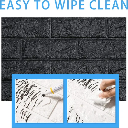 Miniatura 6 de UNICOO - Paneles de pared 3D autoadhesivos con efecto ladrillos reales para habitación de niños, baño, sala de estar, paredes de TV, fondo de sofá