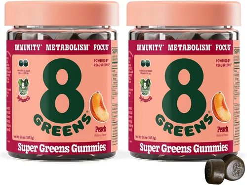 Miniatura 11 de 8Greens Supergreens Gomitas Superalimento en Polvo de Verduras en Gomitas para el Metabolismo, la Inmunidad y la Concentración, Enzimas
