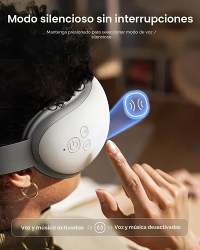 Miniatura 6 de RENPHO - Masajeador de ojos con calor, masajeador de calor recargable con música Bluetooth para relajar y reducir la tensión de los ojos, ojeras