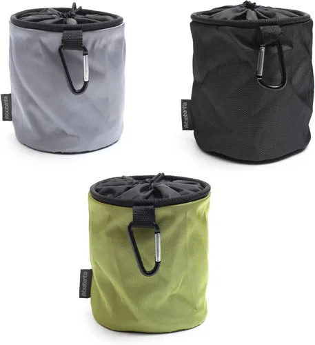 Brabantia 1 bolsa de almacenamiento de pinzas para ropa de alta calidad con mosquetón colgante y cordón de cierre (color aleatorio) organizador de