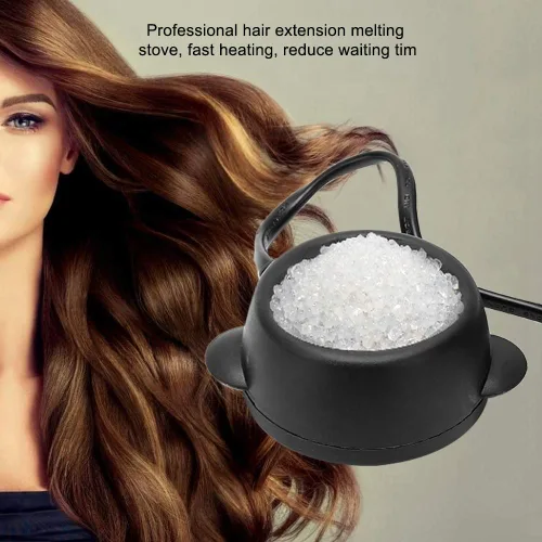 Miniatura 2 de Mini olla caliente de temperatura constante, pegamento para extensión de cabello, olla de fusión ligera y portátil, peluca de calor, estufa