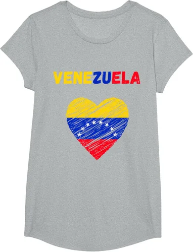 Miniatura 91 de Camiseta con la bandera venezolana con corazón de Venezuela, Negro