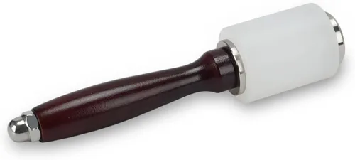 Miniatura 3 de Martillo de tallado de cuero, mazo con mango de madera, martillo de nailon para tallado en cuero, mazo de artesanía en cuero, mango de madera