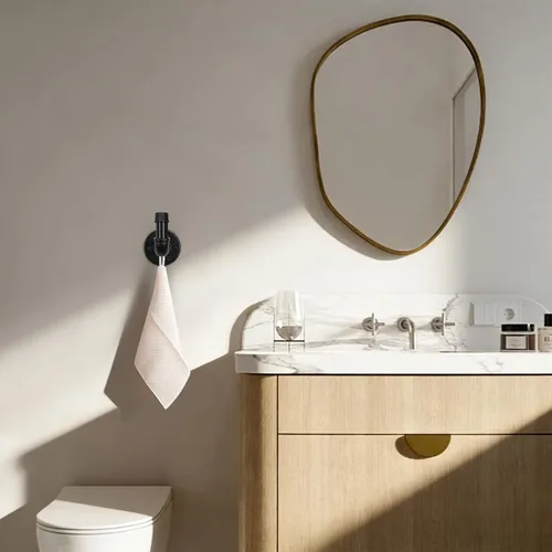 Miniatura 7 de NearMoon Juego de accesorios de baño de tubería industrial de 4 piezas, incluye barra de toalla de 18 pulgadas, anillo de toalla, soporte para papel