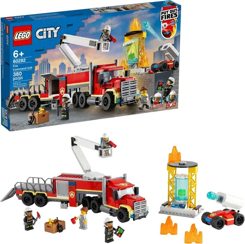 Miniatura 8 de LEGO City Fire Command Unit 60282 Kit de construcción; divertido juego de construcción de juguete de bombero para niños, nuevo 2021 (380 piezas)
