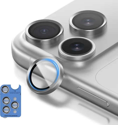 Miniatura 8 de Protector de lente de cámara para iPhone 17 Pro Max, vidrio templado 9H con marco de aleación de aluminio, compatible con iPhone 17 Pro/16 Pro
