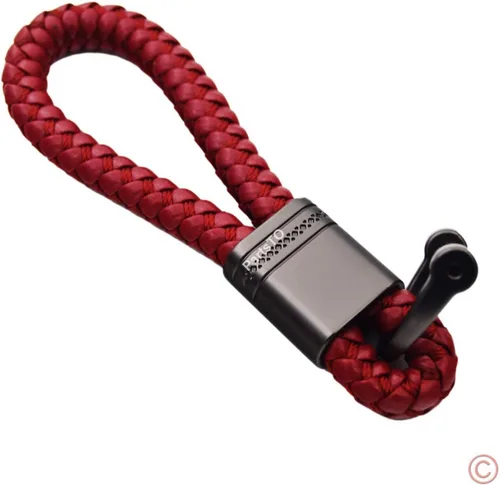Miniatura 6 de Llavero con cuerda de diseño de tejido de bellota para automóvil, compatible con Porsche Maserati Mercedes BMW Cadillac Lexus Ford Toyota VW Honda