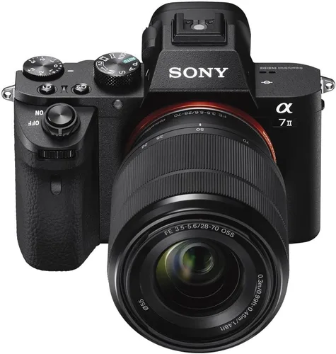 Miniatura 4 de Sony Cámara sin espejo a7 II con lente de 1.102-2.756 in (ILCE7M2K/B) + bolsa + tarjeta de 64 GB + lector de tarjetas + trípode flexible + correa