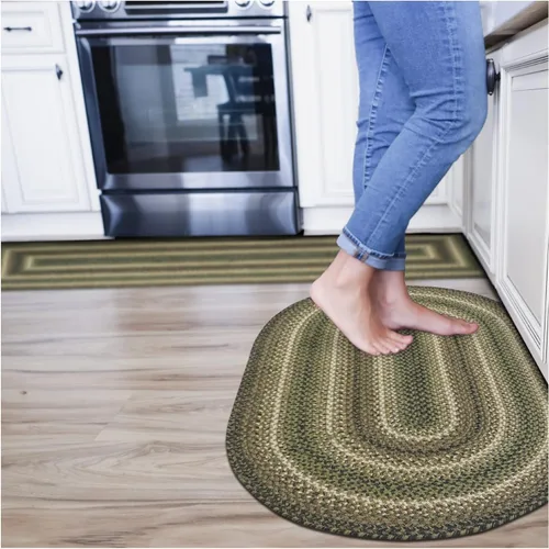 Miniatura 162 de Homespice Alfombras de Área Ovaladas Trenzadas de Yute Denim Azul de 8x10 pies para Sala de Estar, Dormitorio y Comedor. Apto para Mascotas. Estilos