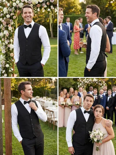 Miniatura 3 de COOFANDY Chaleco de traje para hombre, chaleco de vestir formal, ajustado, buesiness boda