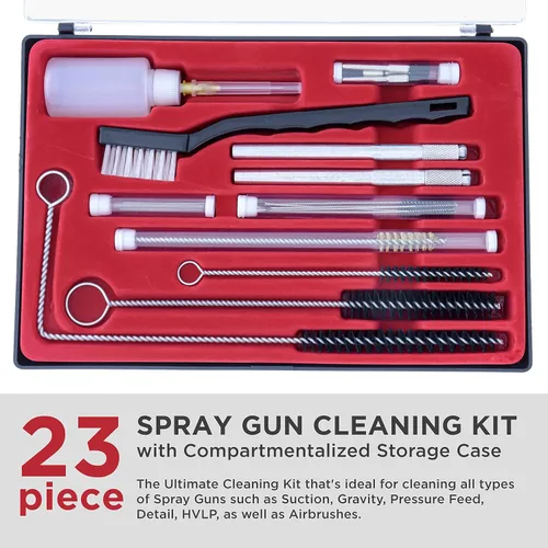 Miniatura 2 de Master Airbrush Juego de pistola pulverizadora profesional para limpieza con estuche, conjunto completo para limpiar: pistolas de pintura HVLP