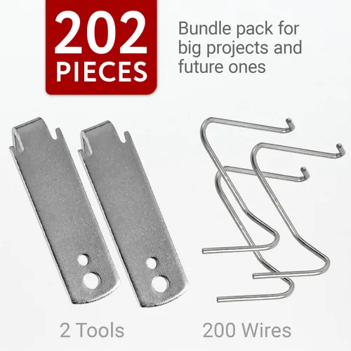 Miniatura 3 de Impresa Herramienta dobladora de clip en T – Clips de valla de poste en T de instalación rápida – Bridas de alambre de metal resistentes