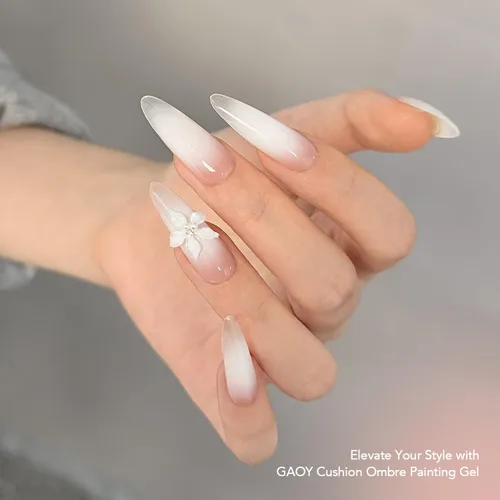 Miniatura 6 de GAOY Kit de Gel de Pintura Ombré con Cojín, 6 Colores de Gel de Palmaditas Degradado con Esponjas y Herramienta de Agarre, para Uñas Ombré Mezcla