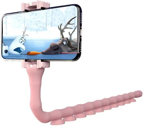 Miniatura 10 de Soporte de silicona flexible con ventosa para teléfono móvil de 3 a 6 pulgadas, color negro 2019.
