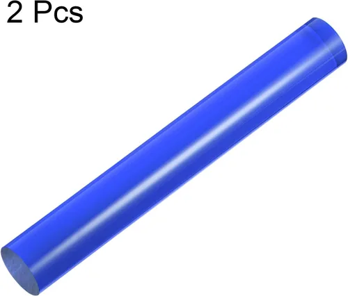 Miniatura 3 de HARFINGTON 2 rodillos de arcilla acrílica de 7.28 x 1 pulgadas, rodillo de tubo redondo de plástico antiadherente sólido para moldear, esculpir, Azul
