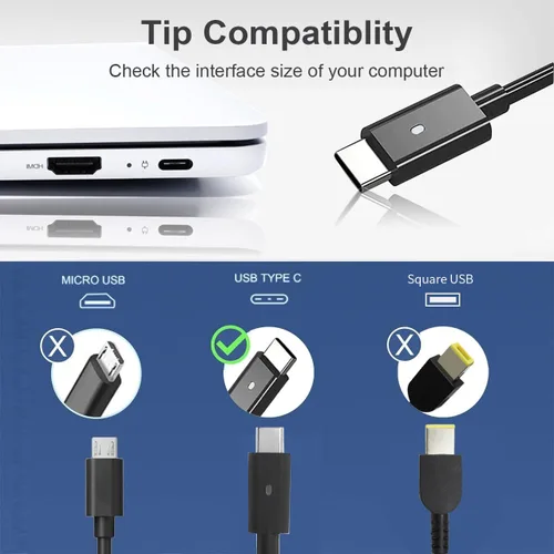 Miniatura 3 de Adaptador de corriente de repuesto para Dell 130 W, cargador USB C Slim AC - Precisión 3560 5550 5560 5570 5750 3551 3561 5760 XPS 15 17 9500 9510