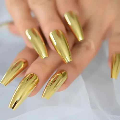 Miniatura 4 de Kit de polvo de uñas cromado dorado de 3 frascos, arte de uñas con efecto espejo metálico para esmalte de gel, juego de cobre dorado (cobre)