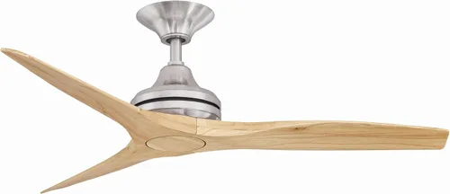 Miniatura 27 de Fanimation Spitfire - Ventilador de techo de 3 aspas, 12 pulgadas de alto y 48 pulgadas de ancho, acabado negro, color hoja de madera de whisky