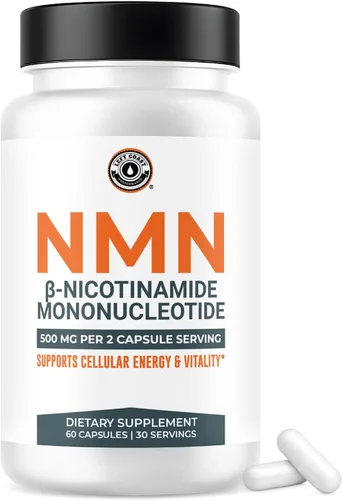 Left Coast Performance Suplemento NMN de 500 mg para apoyo NAD+ – Mononucleótido de nicotinamida para un envejecimiento saludable, energía celular y