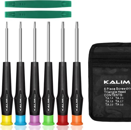 KALIM Juego de destornilladores de cabeza triangular, juego de 6 piezas de aislamiento de reparación, juego de destornilladores triangulares para