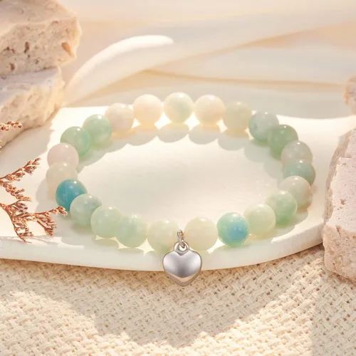 Miniatura 4 de HGDEER Pulseras de piedra natural con texto en inglés "I Wish You Lived Next Door", regalos únicos para mujer