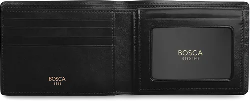 Miniatura 6 de Bosca Billetera de cuero de crédito para hombre con tarjeta de identificación, Negro -, Cartera
