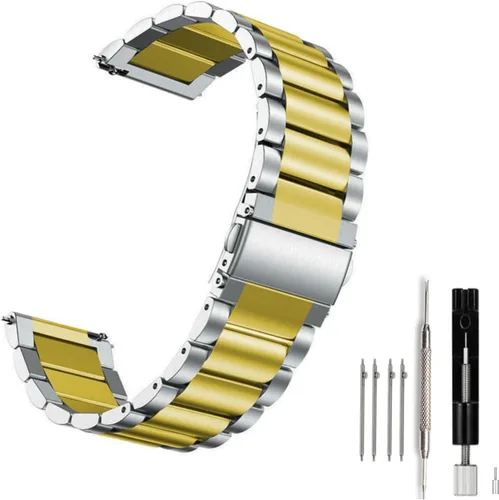 Miniatura 15 de Moran Correa de malla de acero inoxidable de 20 mm, correa de metal de liberación rápida, 18 mm, 20 mm, 22 mm, compatible con Samsung Galaxy Watch