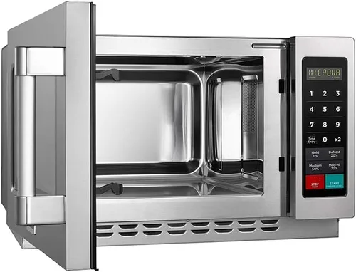 Miniatura 4 de Midea Equipment 1034N1A Horno microondas comercial de encimera con control táctil, 1000W, de acero inoxidable, 1.2 pies cúbicos