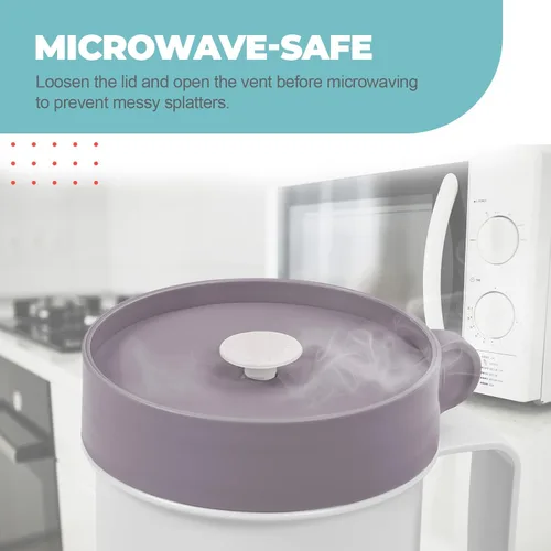 Miniatura 5 de MATICAN Taza de sopa para microondas con tapa, recipiente para sopa con tapa para fideos ramen, sopa, bebidas, apto para microondas, incluye