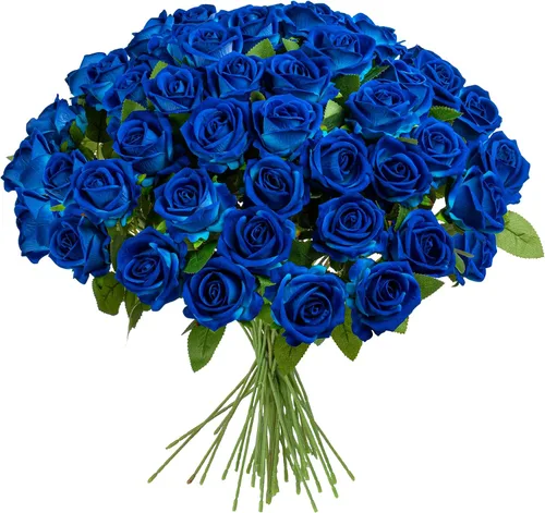 Miniatura 12 de Flores artificiales, rosas táctiles, ramo de rosas falsas, tallo de flores para centros de mesa de boda, corona de bricolaje, decoración del hogar