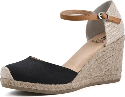 White Mountain - Sandalias con taco de cuña tipo alpargata - para mujeres