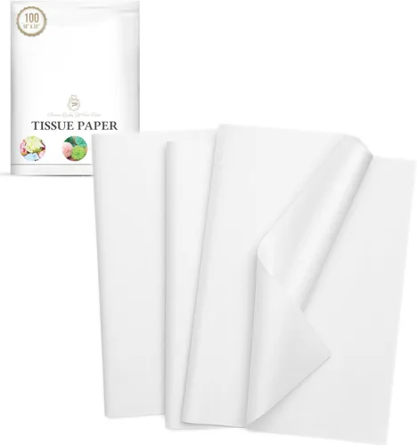 Miniatura 2 de Papel de seda verde festivo para envolver regalos, embalaje de regalos, floral, cumpleaños, Navidad, Halloween, manualidades y más 15 x 20