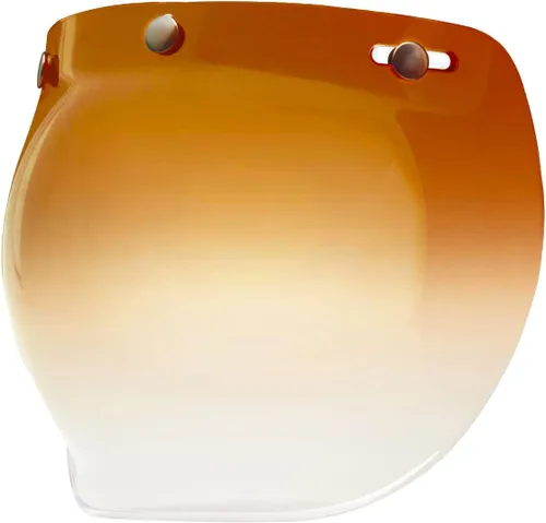 Miniatura 10 de GDM Casco de moto Bubble Shield 3-Snap Button Flip Up Down Universal (Ámbar degradado)