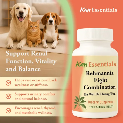Miniatura 5 de Kan Herb Company Rehmannia Eight Combination - Mezcla tradicional de hierbas chinas para perros y gatos para apoyar la salud renal, vitalidad