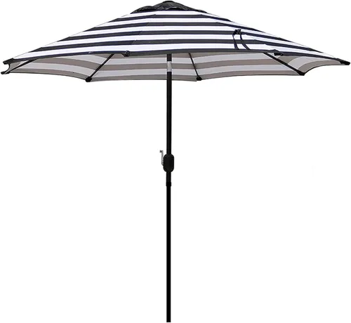 Miniatura 34 de Blissun - Sombrilla de aluminio para patio al aire libre de 9 pies, sombrilla de mesa para exteriores, sombrilla de jardín, sombrilla de mercado