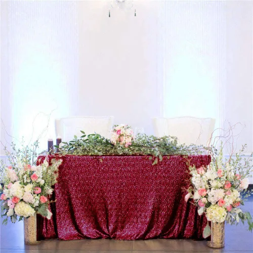 Miniatura 10 de ShinyBeauty - Mantel rectangular de lentejuelas (60” x 102”), diseño de bodas y fiestas de Navidad